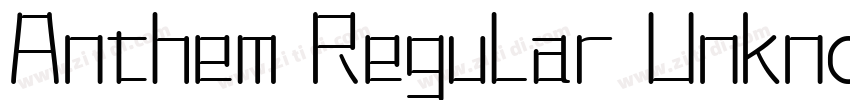 Anthem Regular Unknown字体免费下载字体转换